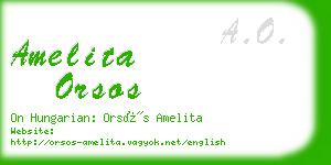 amelita orsos business card